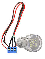 Світлосигнальна арматура з індикатором-лічильником серії U-ADM-С ᴓ22мм, кругла, біла