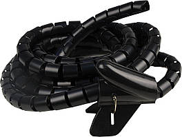 Гнучкий органайзер з кліпсою для кабелю чорний WCT-22 (3м)