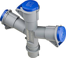 Адаптер 1 вилка 3 розетки серії UСombi 3P 16A  IP 44