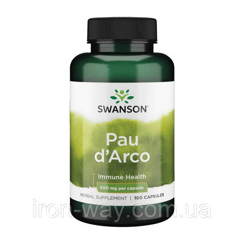 Swanson Pau d'Arco 500 mg (100 caps), фото 1