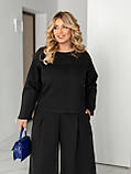 Елегантний костюм з широкими штанами в кольорах 9909, фото 4
