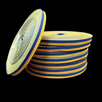 Стрічка оздоблювальна з українським прапором 10 мм