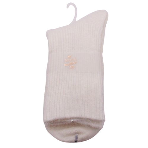 Пухнасті шкарпетки альпака 37-41 молочні Корона 255130, фото 1