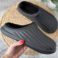 Сабо чоловічі утепленні чорні EVA калоші без задника чорного кольору ева 41-46 галоші теплі зимові з піни