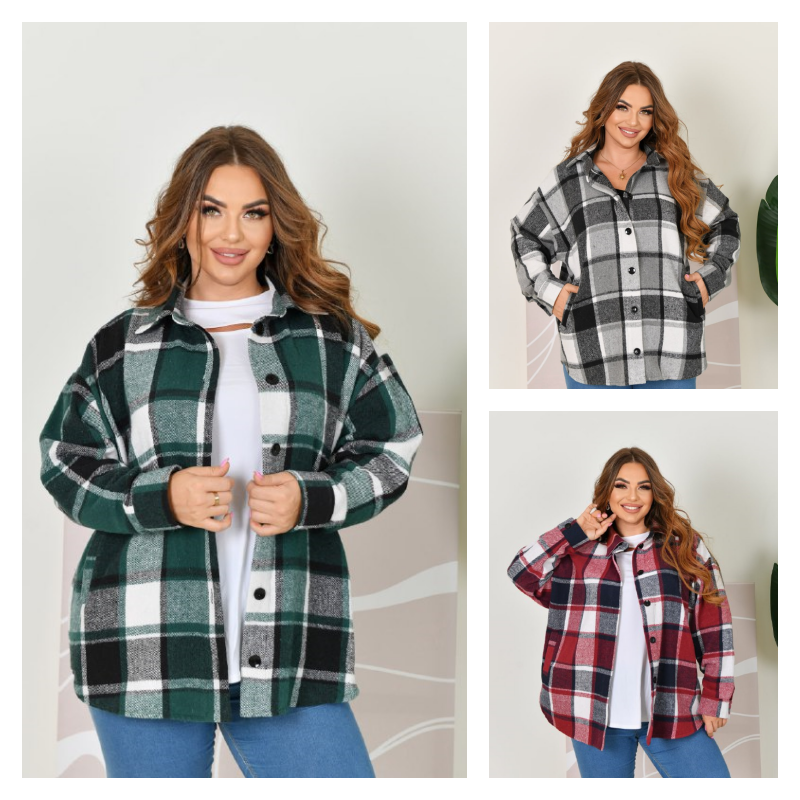 Жіноча сорочка кашемір батал