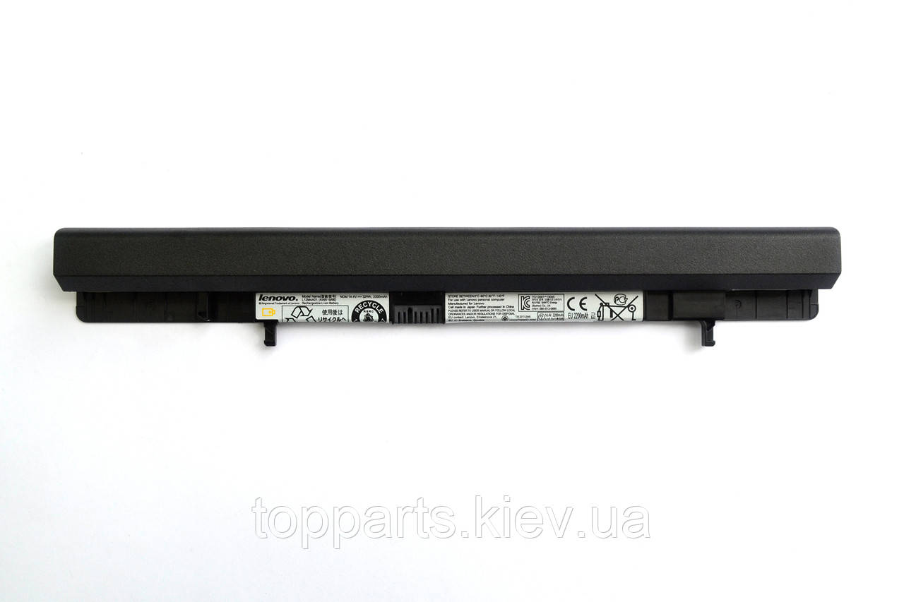 Батарея для ноутбука Lenovo IdeaPad S500 L12M4A01, 2200mAh (32Wh), 4cell, 14.4V, Li-ion, чорна, ОРИГІНАЛЬНА, фото 1