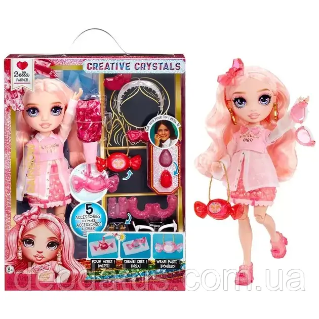 Ігровий набір з лялькою 121367 RAINBOW HIGH серії Creative Crystals  БЕЛЛА з аксесуарами 23 см, фото 1