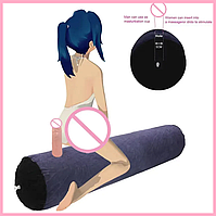 Секс подушка для пар з отвором для вібратора, Надувна подушка валик 86 см, Інтимні іграшки