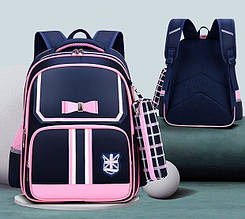 Шкільний рюкзак з пеналом для дівчинки Princess 1-5 клас 39×28×14 см Blue - Pink
