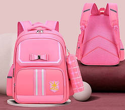 Шкільний рюкзак з пеналом для дівчинки 1-5 клас 39×28×14 см Pink