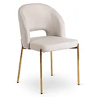 Стілець BROS крем/ніжки золоті (MEBEL ELITE) ME.BROS/KR/ZL/T/K