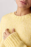 В'язаний жіночий джемпер oversize — жовтий колір, ONE SIZE (є розміри), фото 4