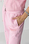 Спортивний костюм із прямими штанами та укороченим худі — рожевий колір, ONE SIZE (є розміри), фото 4