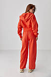 Спортивний костюм з прямими штанами та укороченим худі — теракотовий колір, ONE SIZE (є розміри), фото 2