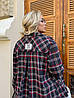 Стильна сорочка у клітку з необробленим краєм, фото 2