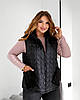 Стильний жіночий жилет з хутряними вставками, фото 2