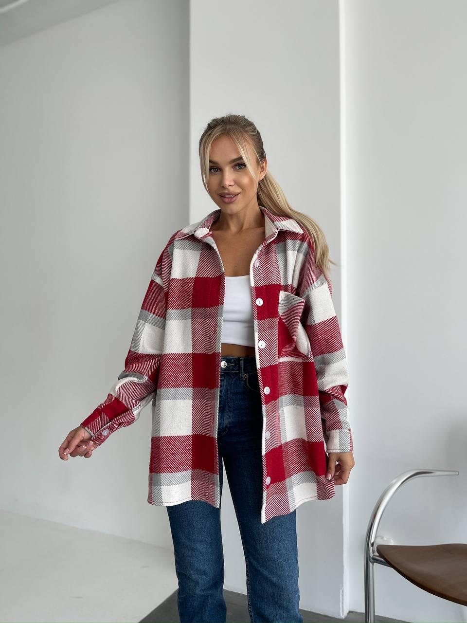 Щільна кашемірова сорочка жіноча, фото 1