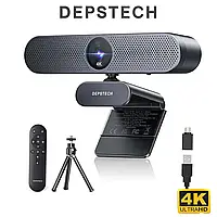 Веб камера для ПК і ноутбука з мікрофоном DEPSTECH DW50 Pro 4K UltraHD портативна вебкамера для відеоконференцій
