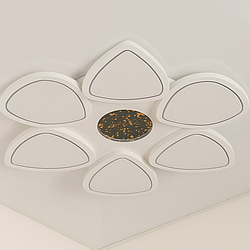 Плоска стельова люстра Splendid Ray 112W  м² колір Білий 30428810