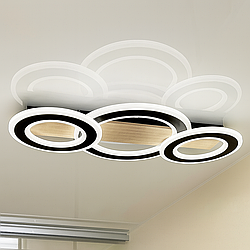 Довга люстра на кухню Splendid Ray 162W до 30 м² колір Чорний 30428704