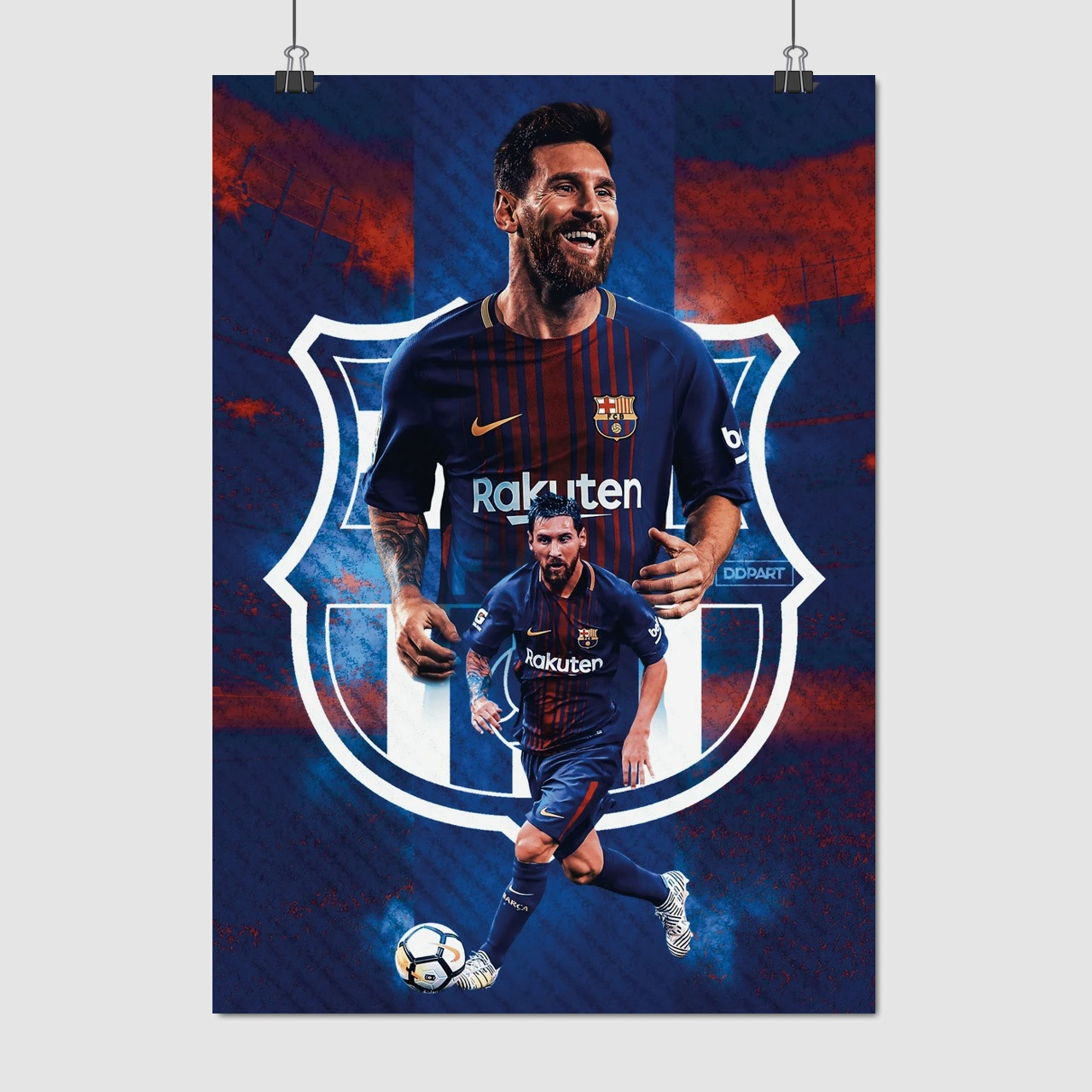 Плакат "Футболіст Ліонель Мессі, Lionel Messi", 60×43см