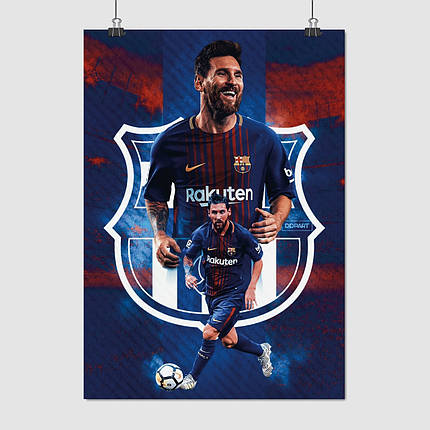 Плакат "Футболіст Ліонель Мессі, Lionel Messi", 60×43см, фото 1