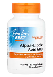 Alpha-Lipoic Acid 600 мг Doctor's Best 60 капсул