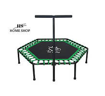 Батут з ручкою 127 см для фітнесу зелений