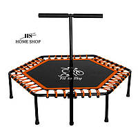 Батут з ручкою 127 см для фітнесу помаранчевий