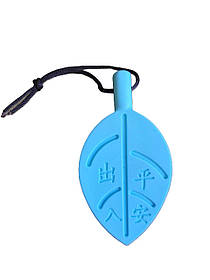 Підлоговий фіксатор для дверей "Листочок" Блакитний (00310/5)