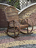 Плетена крісло гойдалка з ротангу та лози. Арт:9990, фото 2