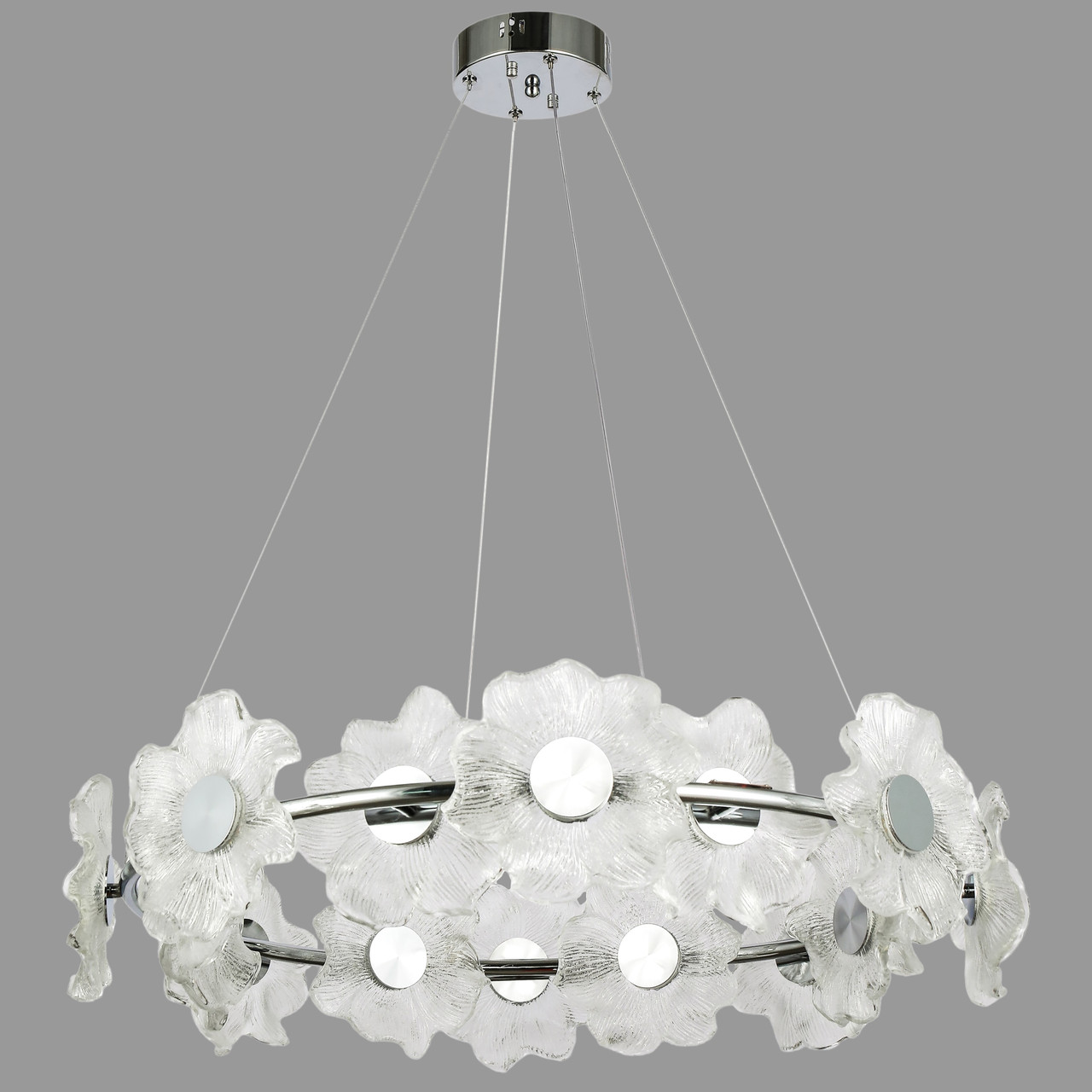 Люстра срібна підвісна "Blossom Silver" 80см 22W (98-9249-14)