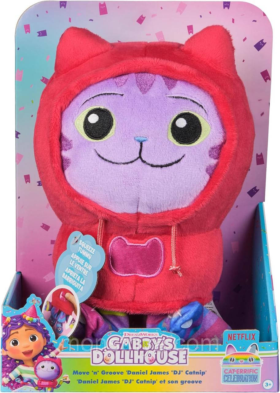 Інтерактивна плюшева іграшка DJ Catnip 25 см | Ляльковий будиночок Геббі