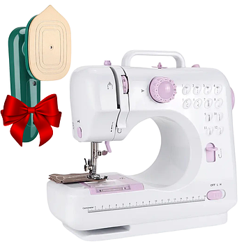 Швейна машинка FHSM 505 + Подарунок Вертикальна праска / Міні швейна машинка / Автоматична машинка для шиття