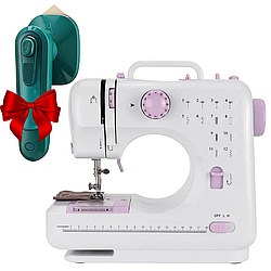 Швейна машинка FHSM 505 + Подарунок Вертикальна праска / Міні швейна машинка / Автоматична машинка для шиття