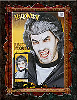 Перука на Хелловін чорне волосся з сивими пасмами оne size