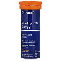 Trace Minerals Max-Hydrate Energy / Електроліти для енергії апельсин 10 шипучих таблеток