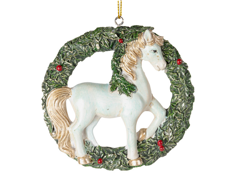 Фігурка на ялинку Lefard Кінь символ року 9 см 192-325 полістоун