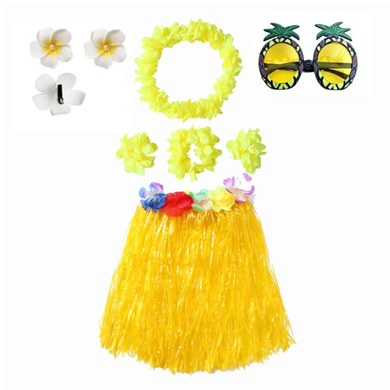 Жіночий гавайський костюм злеями та спідницею, фото 1
