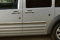 Накладки на замок (5 шт, нержавейка) OmsaLine - Итальянская Нержавеющая Сталь для Ford Transit 2000-2014 гг