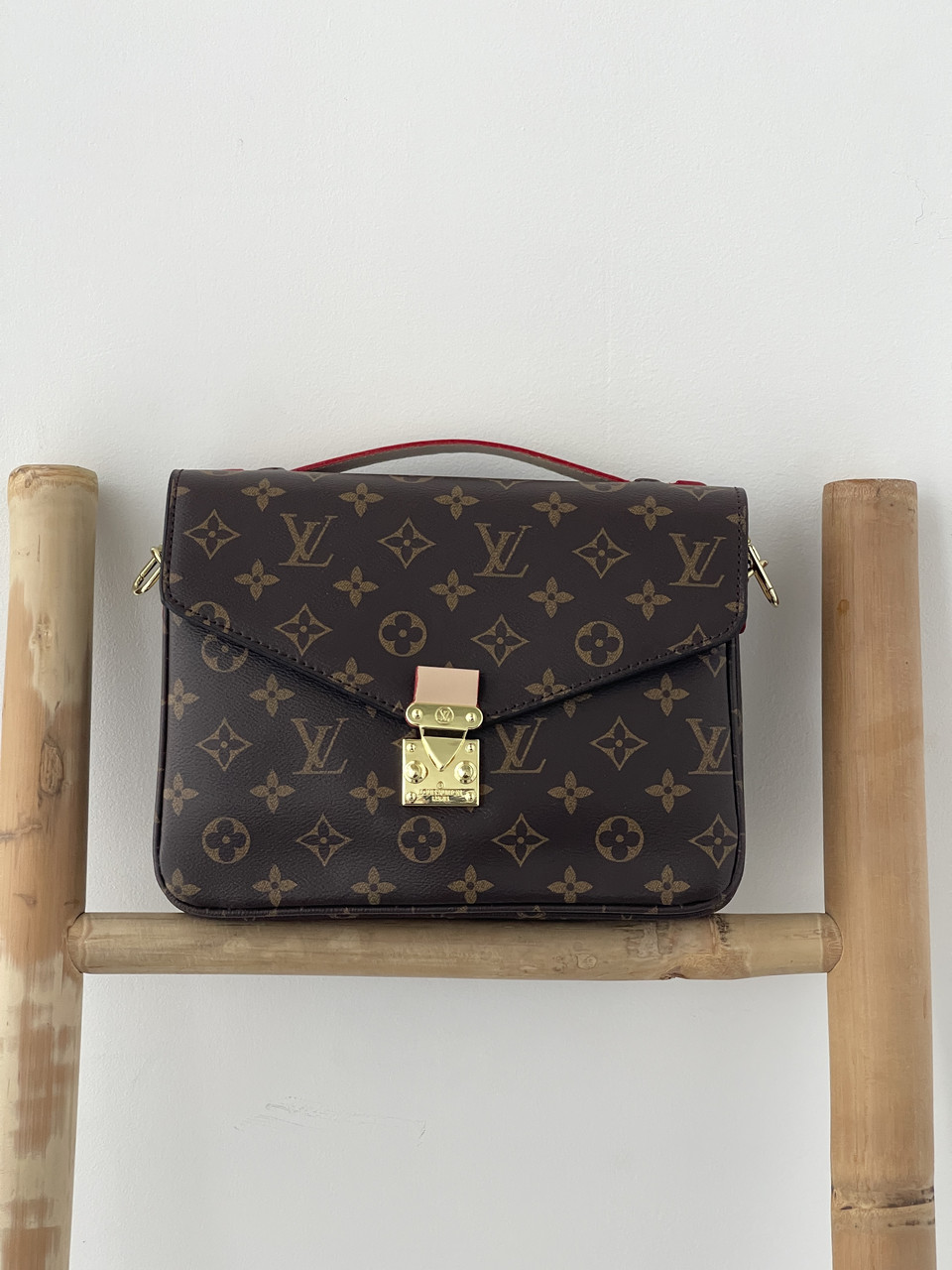 Сумка Луї Вітон коричневий + світло-бежевий Louis Vuitton Pochette Metis, фото 1