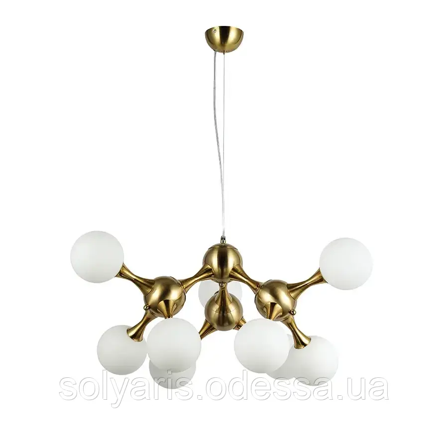 Підвісна люстра Levistella в стилі модерн під дев'ять ламп G9 бронзова/біла IP20 7529816-9 BRZ+WH, фото 1