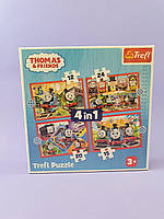 Пазлы трефл паравозик Томас "Томас и друзья" 4в1 34619, Trefl