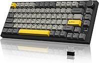 Клавіатура бездротова AJAZZ AK 820 PRO 75% на Flying fish Switches Black-Grey-Yellow