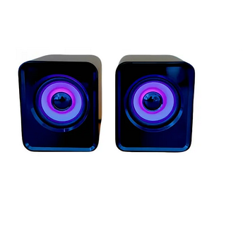 Колонки для ПК з RGB підсвічуванням USB JJ-711 чорні