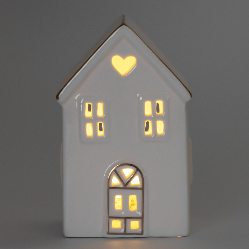 Декоративний світлодіодний будиночок LED 13 см 16039-002