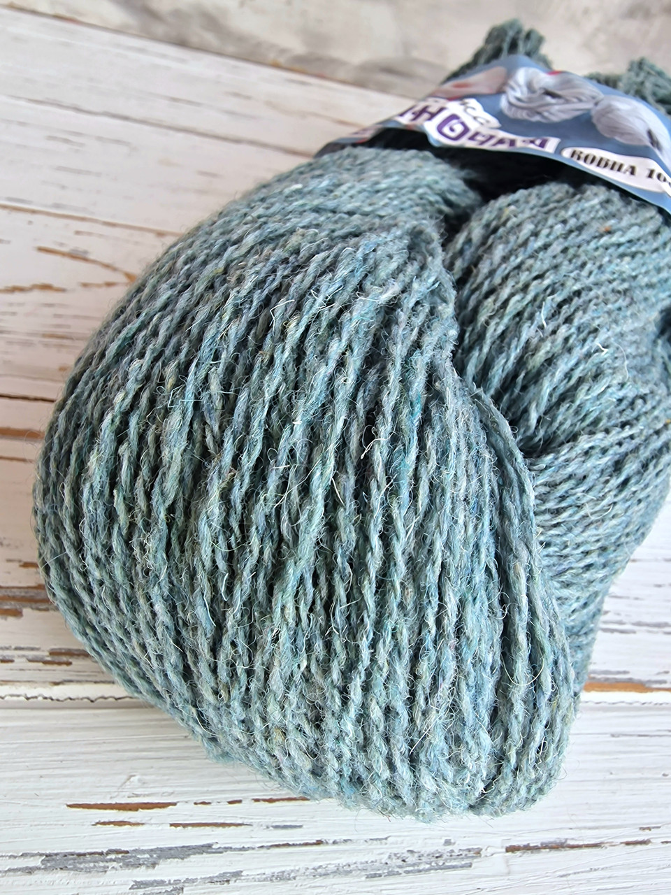 Пряжа вовна овеча 100%, бірюза, фото 1