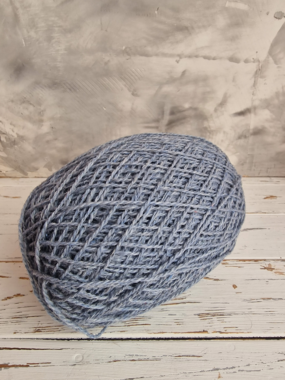 Пряжа шерсть 100%, блакитна, фото 1