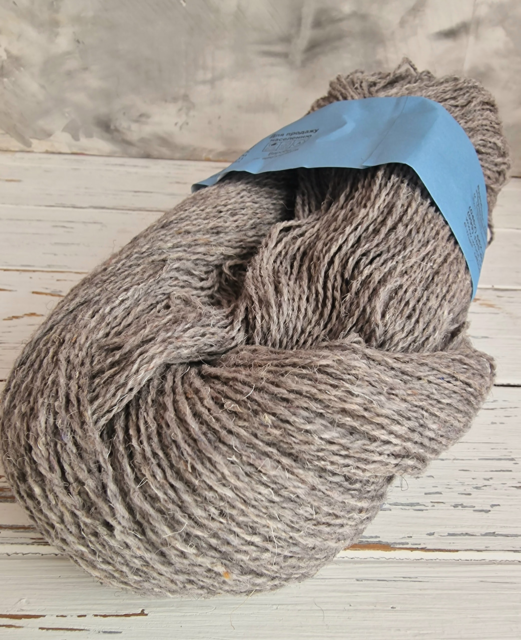 Пряжа шерсть 100%, сірий, фото 1