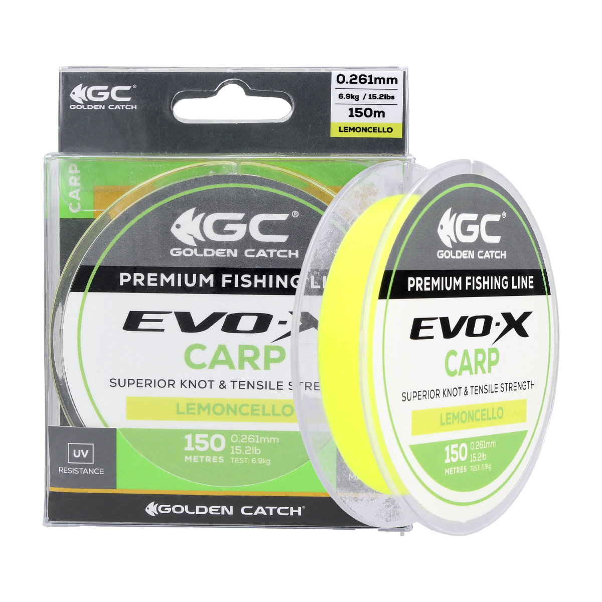 Волосінь GC EVO-X Carp 150м Lemoncello 0.286мм, фото 1